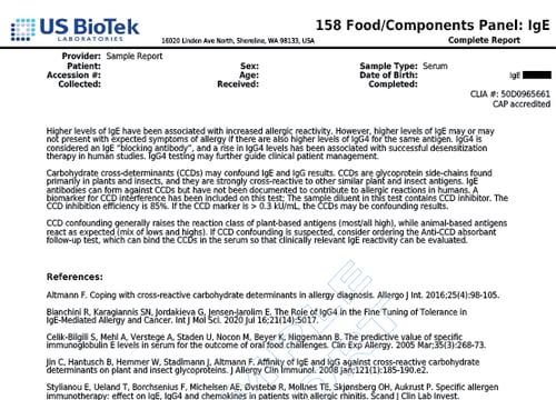 158 FoodComponents Panel IgE 4