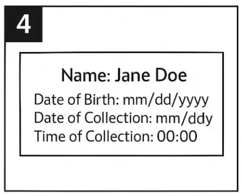 Step 4 Fill out Dried Urine Collection Card