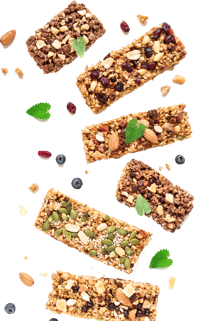 granola bars with dried fruits and nuts